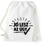 printfashion Jó lesz az úgy (magyar szleng) fekete - Sportzsák, Tornazsák - Fehér (18176102)