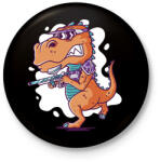 printfashion Paintball T-rex - Kitűző, hűtőmágnes - Fekete (17959923)