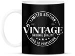 printfashion vintage születésnap - Bögre - Fekete (18511082)