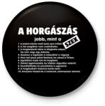 printfashion a horgászás jobb mint a szex fehér - Kitűző, hűtőmágnes - Fekete (18319635)