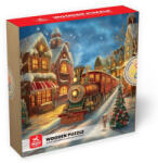 DEICO Puzzle Lemn Trenul lui Mos Craciun - HDF 50 Piese Special Shapes (5947513015365) Puzzle