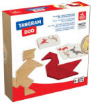 DEICO Joc Tangram Duo - Set 2 tangramuri din lemn colorat si natur (5947513015082)