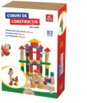 Deico Games Cuburi Constructie Colorate - Set educativ din lemn 82 piese (5947502862444)