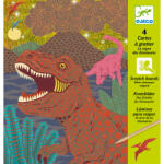DJECO Joc creativ de razuit Dinozauri, Djeco (BO-DJ09726)