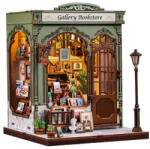 CuteBee Gallery Bookstore - DIY Miniature House Kit cu LED (6975436181200)