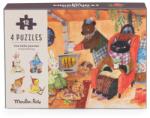 Moulin Roty Set 4 mini puzzle-uri O zi perfecta, Moulin Roty (BO-MR_681440) Puzzle