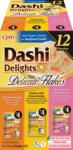 Inaba Foods Ciao Dashi Delights Delicate Flakes - hrană complementară pentru pisici cu aromă de pui, pui și brânză, pui și somon, 12 x 40 g