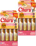 Inaba Foods Churu - mix de delicatese pentru pisici cu aromă de somon și somon cu pui 2x(20x14g)