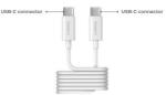 2-Power Cablu de alimentare USB-C la USB-C, 1M (2PUC1M04W)