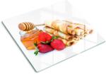 tulup Edzett üveg vágódeszka, Tulup, Finom palacsinta, Piros, 60x52 cm, 010010520040000006880 (010010520040000006880)