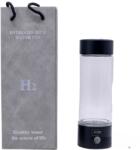 Blossom Hidrogénezett, ionizált és plazmavíz generátor flakon - 420 ml, ARVADA, USB táp, LED, szűrővel, újratölthető, lúgos, terápiás, hidrogénkoncentráció 1300-1600 ppb, díszdoboz, fekete színű (sid543-543)