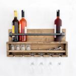  Hanah Home Pipe Shelf Walnut Black Boruraf216