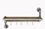  Hanah Home Pipe Shelf Fekete Dió Boruraf008