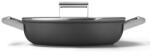 Smeg Oală joasă cu capac Smeg DPF2812BLM, 28 cm, 4, 3 l, acoperire ceramică antiaderentă, potrivită pentru cuptor până la 250 °C, fără PFAS, compatibilă cu plitele cu inducție, negru (DPF2812BLM)