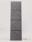 Perfect Decor Riflaj acustic WPC 3D negru geometric, 600 600 mm (12067)