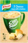 Knorr Cup a Soup instant 3 sajtkrémleves zsemlekockával 17 g