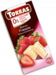 TORRAS Fehércsokoládé eperrel Cukormentes cukorbetegeknek Fit egészséges édességek