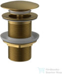 Wellis klikk-klakk leeresztő túlfolyó nélküli mosdóhoz, brushed gold WF00204 (WF00204)