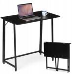 ModernHOME Összecsukható számítógépasztal 80x45 cm laptop asztal fekete ModernHome (TH-FD-1)