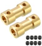 Sourcing Map Tengely csatoló 2, 3mm x 4mm RC repülő/hajó motorhoz, arany - 2 db