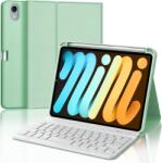 IVEOPPE iPad Mini 7/6 billentyűzetes tok, 8.3", AZERTY, leválasztható - fűzöld