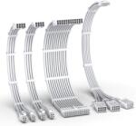 EZDIY-FAB PCIe 5.0 12VHPWR sleeved kábelkészlet 16AWG, 24pin ATX/EPS/3x8pin - fehér