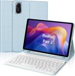 IVEOPPE Xiaomi Redmi Pad SE 11" levehető Bluetooth billentyűzettok AZERTY tolltartóval - világoslila