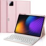 IVEOPPE Xiaomi Pad 7/7 Pro 11, 2" leválasztható AZERTY billentyűzetes tok - rózsaszín