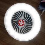 WIMIRIL 3-in-1 kemping lámpa ventilátorral, 54 LED, 4400 mAh, mágneses akasztóval