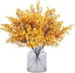 N&t Nieting Művirág Csokor - 12 db Sárga Fátyolvirág (Gypsophila) Művirág Esküvői Dekorációhoz, Asztaldíszhez, Lakásdekorációhoz, 49 cm