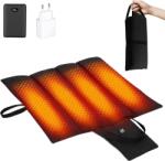 CYCYHEAT fűtött ülőpárna 10000 mAh akkumulátorral, USB-s, összecsukható - fekete