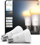 Philips Smart A60 E27 okos LED izzó, White Ambiance, 1100 lm - 2 db