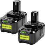 Bonadget csere akkumulátor Ryobi 18V One+ szerszámokhoz, 5, 5 Ah - 2 db (P108)