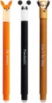 Eberhard Faber Animal Erase It törölhető rollertoll szett (panda, róka, lajhár) - kék, 0, 7 mm