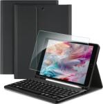 EasyAcc iPad 10.2" billentyűzetes tok spanyol kiosztással, 9. /8. /7. gen. - fekete