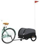vidaXL kerékpár-utánfutó 30 kg teherbírással - fekete