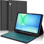 JADEMALL Samsung Galaxy Tab S9 11" billentyűzetes tok, AZERTY, háttérvilágítás - fekete