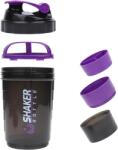Vigind Protein Shaker 500ml Lila - Szivárgásmentes Fehérje Turmixpalack Golyóval és Tárolóval Edzőterembe