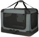 Amazon Basics 4 ajtós összecsukható utazó szállítóketrec macskáknak kutyáknak és kisállatoknak Szürke S 66 x 46 x 46 cm