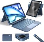 HOU leválasztható mágneses billentyűzetes tok iPad Air 11 (M2/M3) és iPad Pro 11 készülékekhez, touchpad, RGB háttérvilágítás - kék