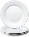 NUTRIUPS kerámia vacsoratányér szett, 27 cm, fehér - 4 db