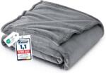 BEDSURE Puha Fleece Takaró 130x150 cm, Meleg Téli Pléd Kanapéra és Gyerekeknek, Szürke - 130 x 150 cm, Gray