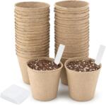 KINGLAKE biodegradálható magvetési cserép 8 cm - 50 db + 50 db növénycímke