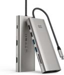 Minthouz 12 az 1-ben USB-C Dokkoló, Tripla Monitor Támogatás 4K@144Hz, 100W PD, DP+2×HDMI, 4×USB, LAN, SD/TF Kártyaolvasó, Dell/HP/Lenovo La