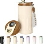Homealexa termosz kávésbögre digitális kijelzővel, rozsdamentes acél - 410 ml