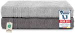 Komfortec szauna fürdőlepedő szett - antracit/ezüst - 80x200 cm - 2 db