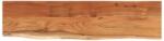 vidaXL tömör akácfa fali polc, természetes él - 120x30x2, 5 cm