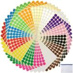 JANYUN kerek öntapadós jelölőpont matrica 17 mm, 14 szín - 3920 db