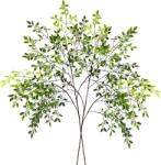 ROLLWAY Műnövény Szett - 2 db 110 cm Élethű Műágak Levelekkel, Hajlítható Eukaliptusz Dekoráció Vázába, Esküvőre, Húsvéti Díszítéshez, Sötét