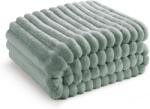 Bedsure bordás fleece takaró - zöld - 130x170 cm